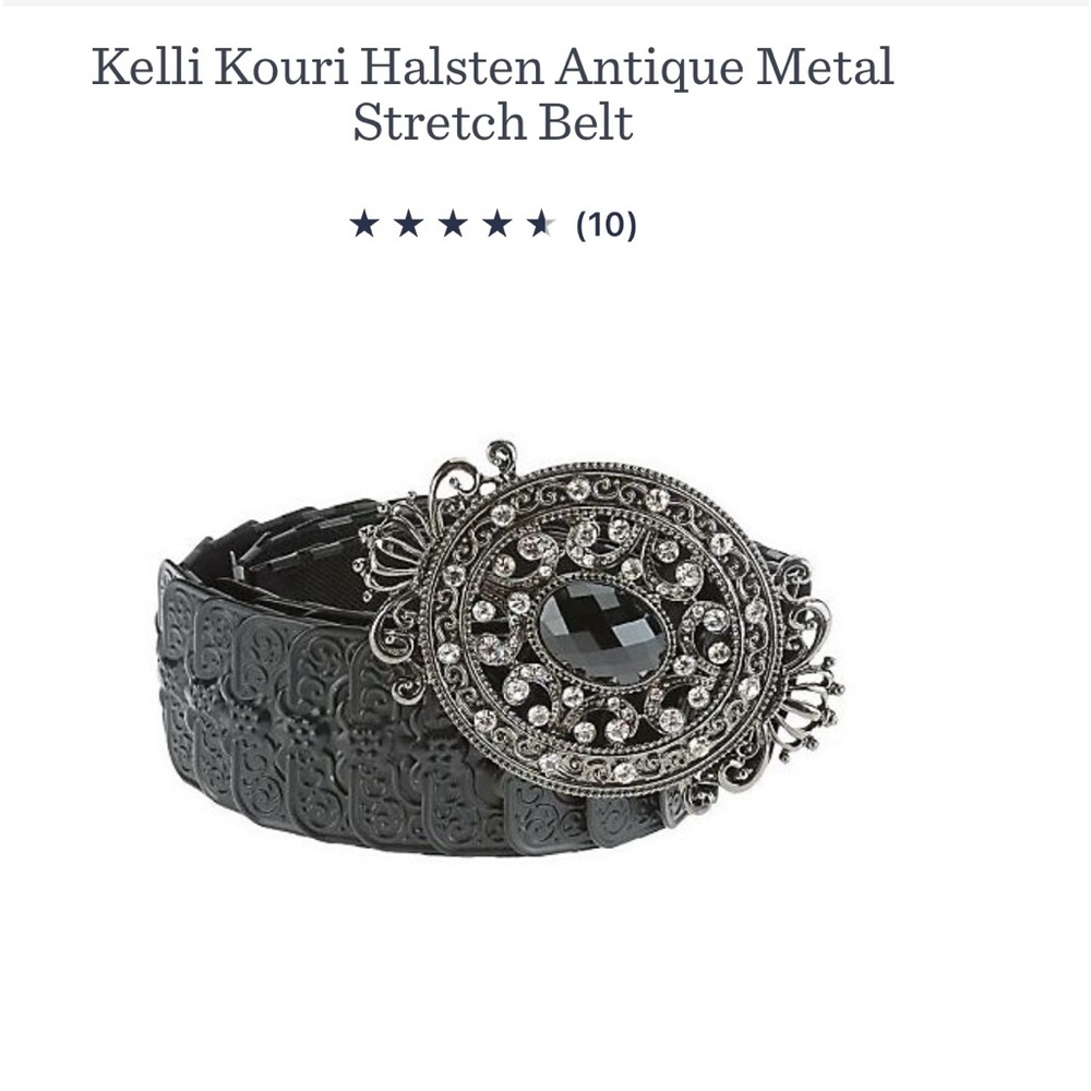 Kelli Kouri Halston Antique Metal Stretch Belt